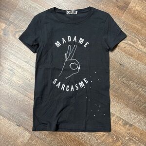 CHRLDR madame sarcasme tee sz XS EUC